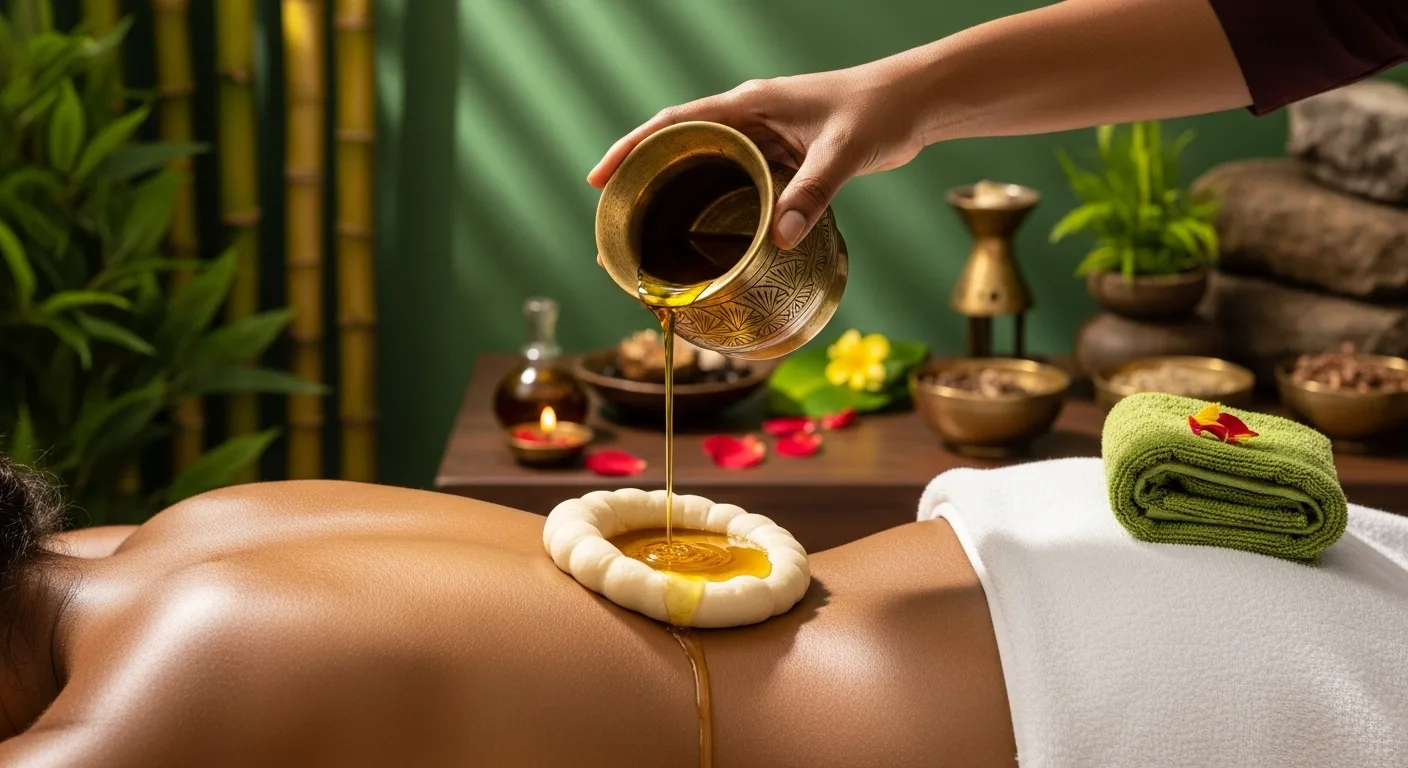 Medicated enema therapy that balances Vata, relieves chronic constipation, detoxifies, improves digestion, reduces pain, and promotes holistic healing, especially helpful in digestive issues, arthritis, and back pain.